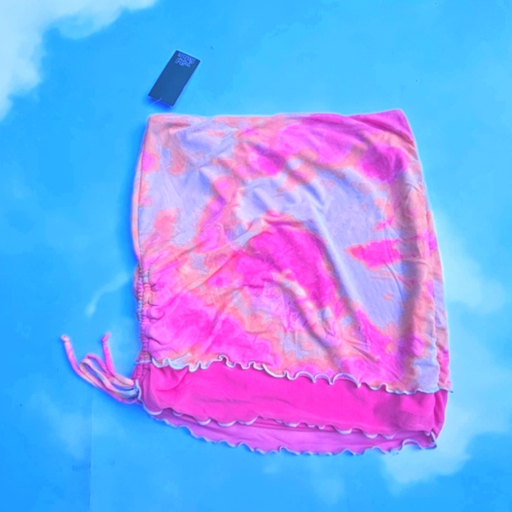 Tropical Color Mesh Skirt Funky Pattern Skirt Vacation skirt, Cruise outfit Swim